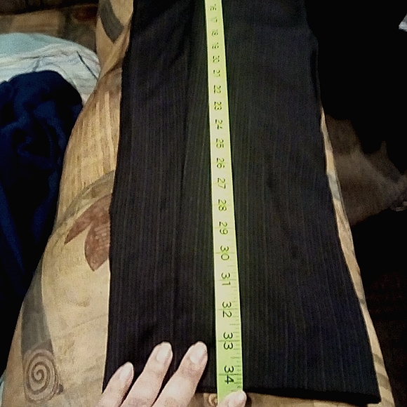 Calvin Klein Mens Black Flat Front Wool Dress Pants 100% wool - Picture 6 of 7